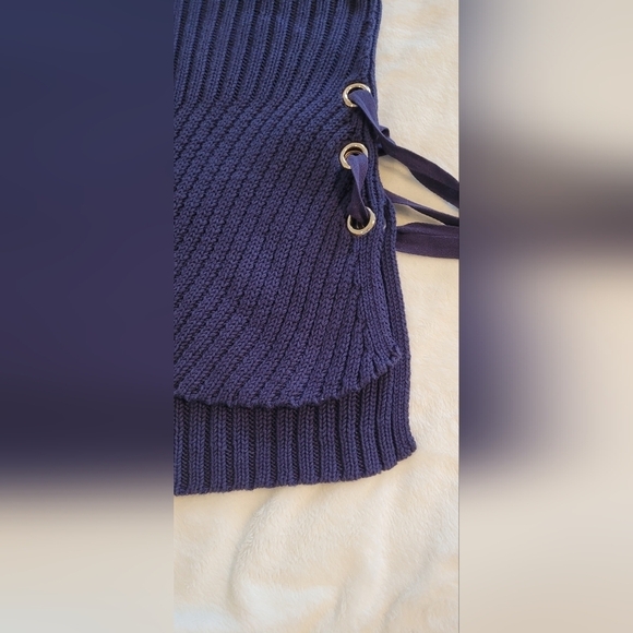 J Lo Cotton Blend Purple Sleeveless Sweater Top Small - Picture 5 of 12